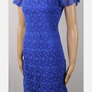 Ralph Lauren Royal Blue Lace Midi Dress
